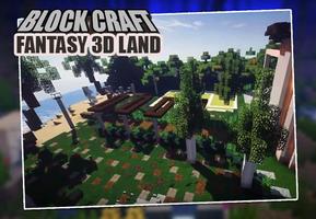 block build craft fantasy 3D land Poster
