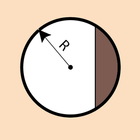 Cirkelsegment calculator-icoon