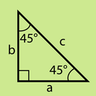 45 45 90 Triangle-icoon