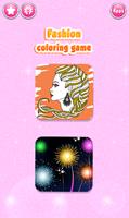 Glitter Fashion Coloring Pages Affiche
