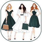 Fashion sketch design clothes 圖標