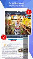 Fast Dual Browser: Navigateur d'écran divisé capture d'écran 1