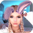 Rabbit face Photo Zeichen