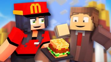 Mod of McDonald's in Minecraft постер