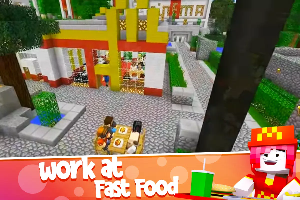 دانلود بازی Fast Food Restaurant Mod for Minecraft PE برای اندروید