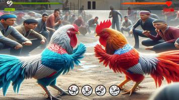 Farm Rooster Fighting Chicks 1 海報