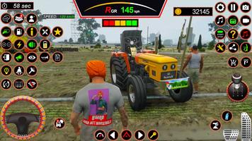 oogst tractor boer spel-poster