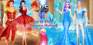 Ice VS Fire Princess Makeup