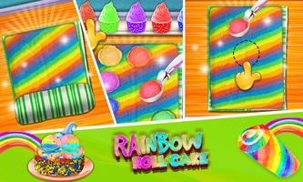 Rainbow Swiss Roll Cake Maker! screenshot 3
