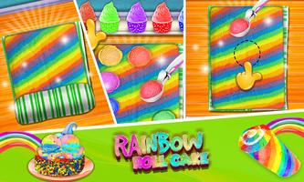 Rainbow Swiss Roll Cake Maker! ภาพหน้าจอ 3