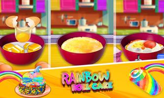 Poster Rainbow Swiss Roll Cake Maker!
