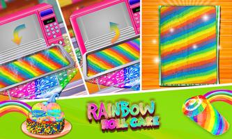 Rainbow Swiss Roll Cake Maker! syot layar 2