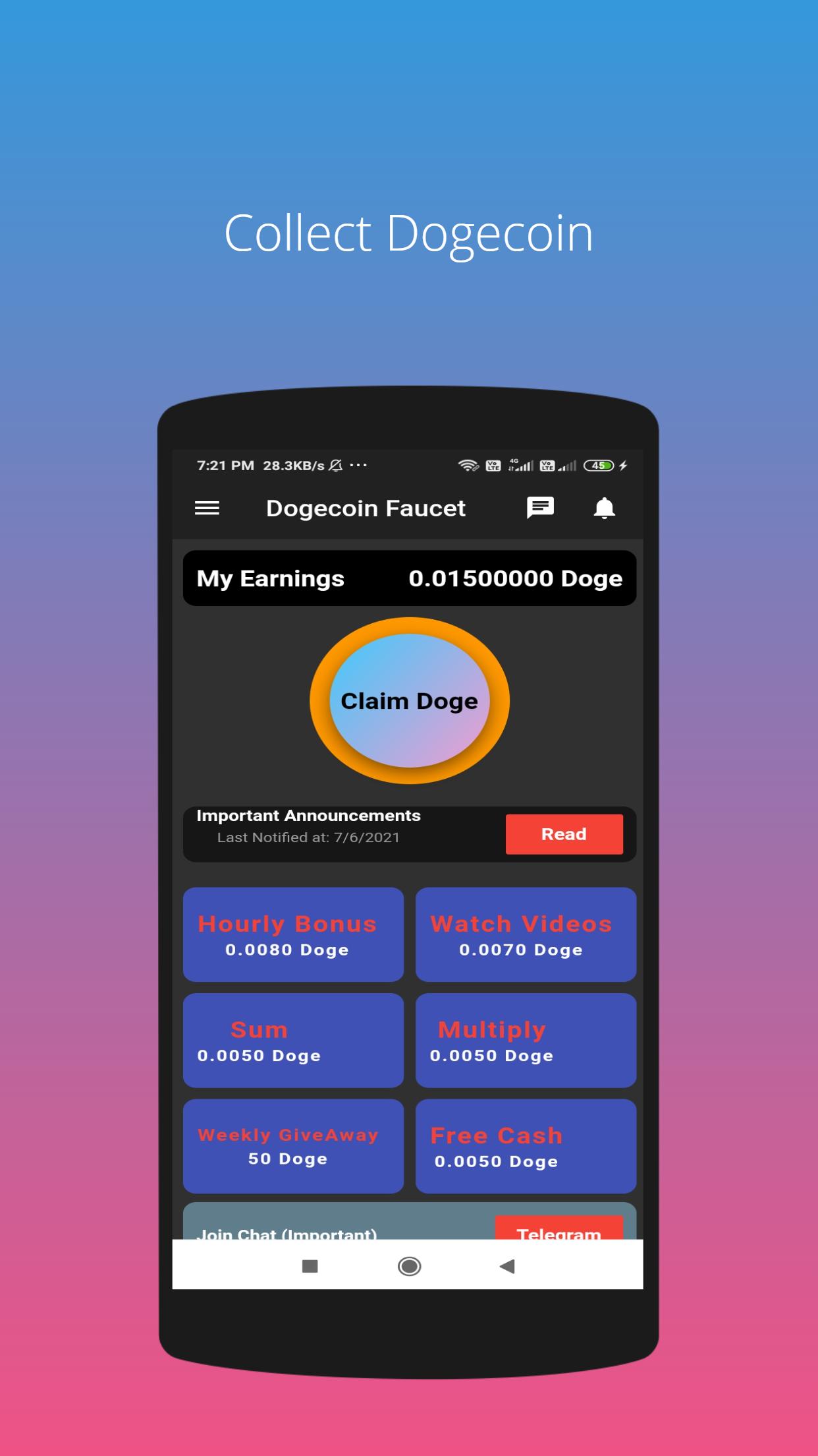 Dogecoin Faucet App APK for Android Download