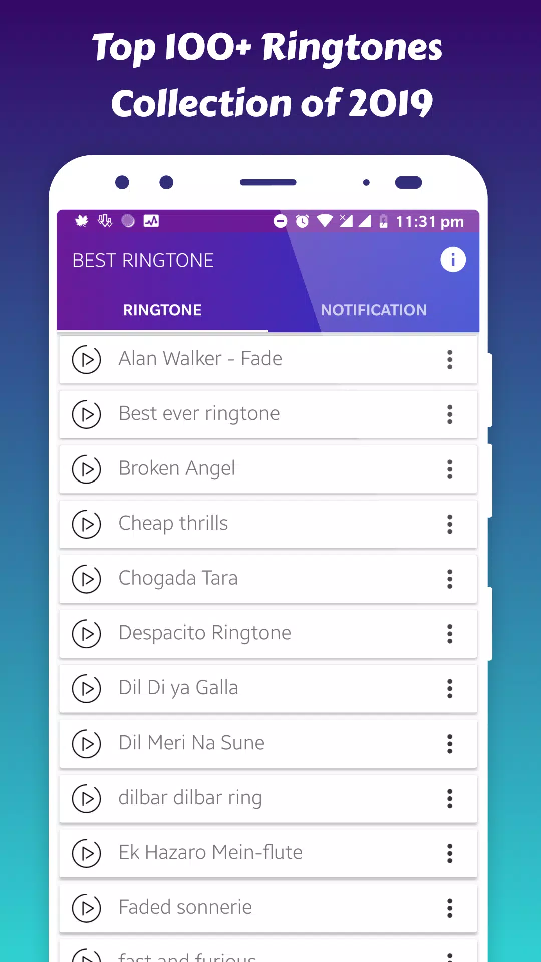 Best Ringtones 2019 APK pour Android Télécharger