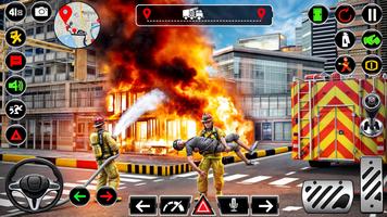 American Fire Truck Simulator پوسٹر