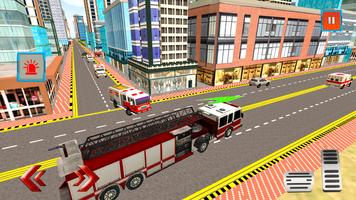 American Fire Truck Simulator الملصق