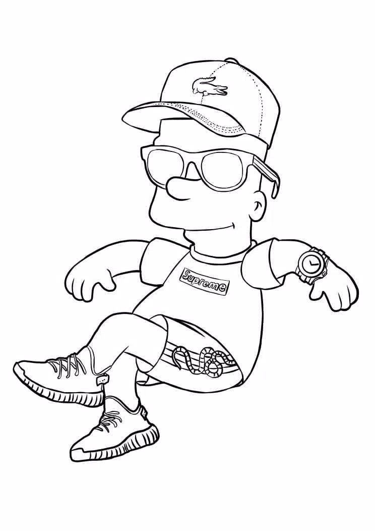 Desenho do bart desenhar