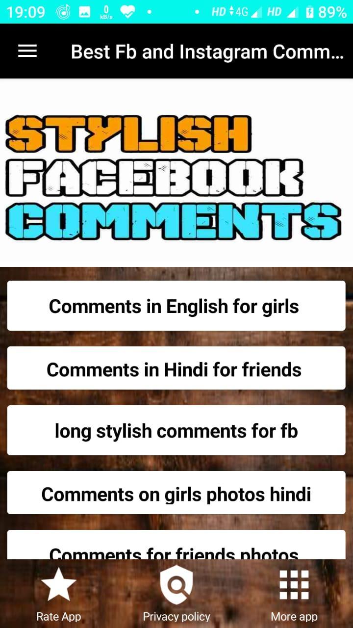 Best Comments For Instagram Facebook Photos 2020 For Android