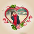 Heart photo frame
