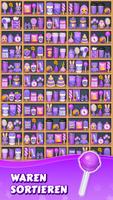 Waren sortieren Match-3-Puzzle Plakat