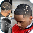 Black Men Line Hairstyle Zeichen