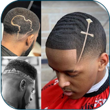 Black Men Line Hairstyle icône