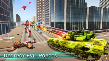 jogos de tanque de robôs: tiro de helicóptero Cartaz