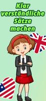 Verben in englischen Sätzen Plakat