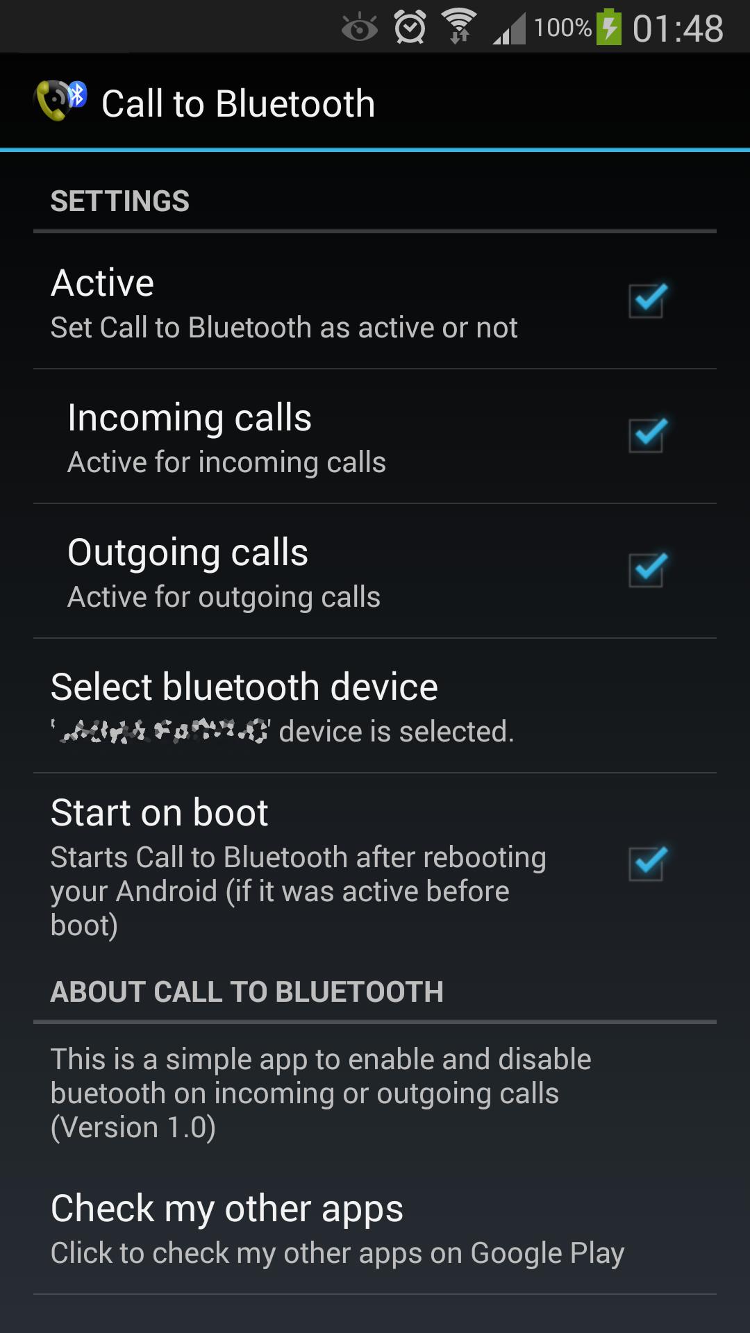 call the bluetooth