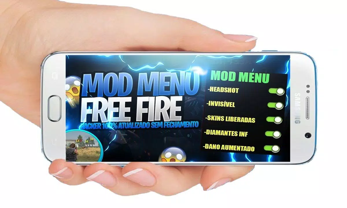 DOWNLOAD NOVO HACK Free FIRE MOD MENU VIP ATUALIZADO GRÁTIS 100