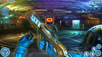 FPS إنسان آلي بندقية ألعاب الملصق