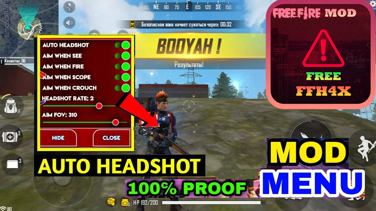 How to use ffh4x free fire in android Auto headshot app 2023 