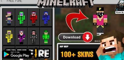 FF gamer skins for minecraft постер