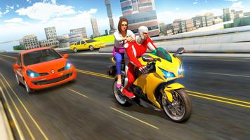 Superhero Bike Taxi Driving Cartaz