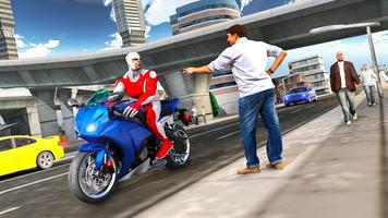 Superhero Bike Taxi Driving imagem de tela 1
