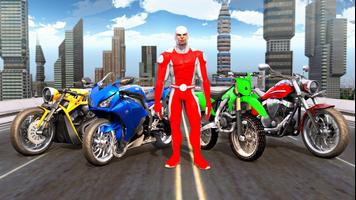 Superhero Bike Taxi Driving imagem de tela 3