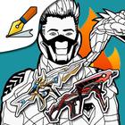 How to Draw Battle Weapon Fire icon