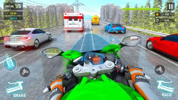 Moto Traffic Bike Race Gra 3d plakat