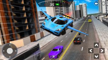 Flying Car Driving Games Sim Affiche
