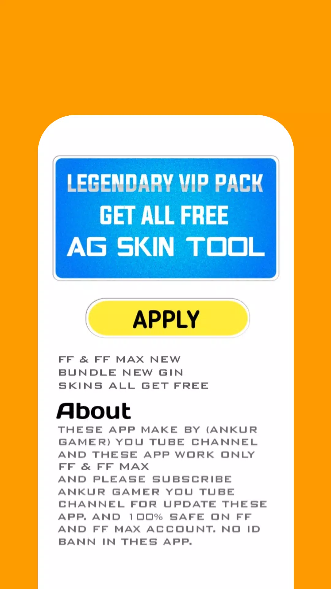 Best skin tool app free fire ! skin tool application ! all gan skin in ff  GFF GAMINIG #freefire 