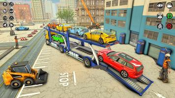 Real Car Transport Truck Games Poster