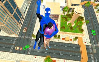 Superhero Spider Rope City Rescue Mission syot layar 1