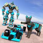 Cat Robot Transform Game: Formula Car Robot Games icon