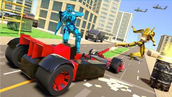 Cat Robot Transform Game: Formula Car Robot Games ภาพหน้าจอ 1