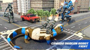 Komodo Dragon Transform Robot: Tournage de robots Affiche