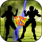 sombra combate Super heroi guerra ícone