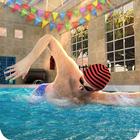 nadando piscina agua raza Game icono