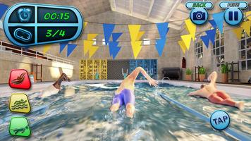 Swimming Pool Water Race Game ảnh chụp màn hình 1