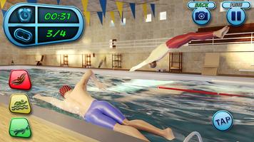 水泳 プール 水 人種 ゲーム スクリーンショット 3