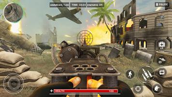 Pemogokan perang penembak ww2  poster